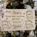 Personalized Santa treat tray