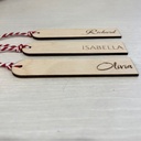 Minimalist Wood personalized Stocking Tag