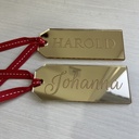 Personalized Stocking tag -Mirror Acrylic