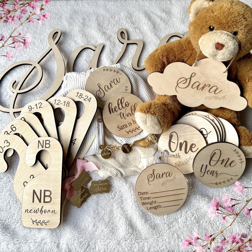 Wooden-Engraved Baby Kit