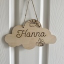 Personalized -Wooden and engraved kid Door sign