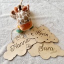 Personalized -Wooden and engraved kid Door sign