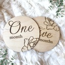 Wooden Personalized Baby Milestones + Hello World. Set of 13 Pieces