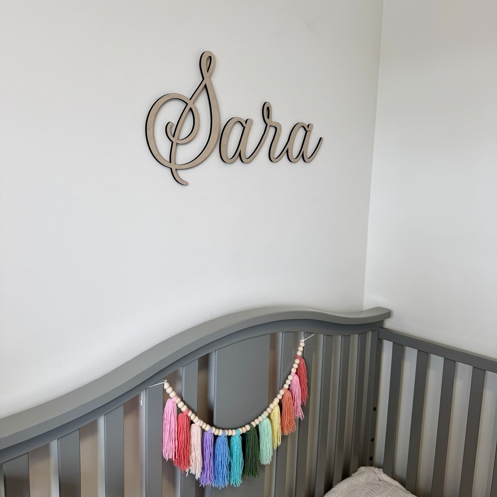 Wooden Wall Nursery Name