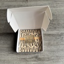 Set of 4. Unique Ramadan Design Wood Coaster with Personalized Tag for gift