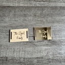 Set of 4. Unique Ramadan Design Wood Coaster with Personalized Tag for gift