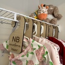 Personalized, Wooden and engraved Closet Baby Dividers. Set of 7 Pieces