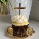 10 Pcs-Mirror Acrylic Cross Cake Topper for Every Special Occasion