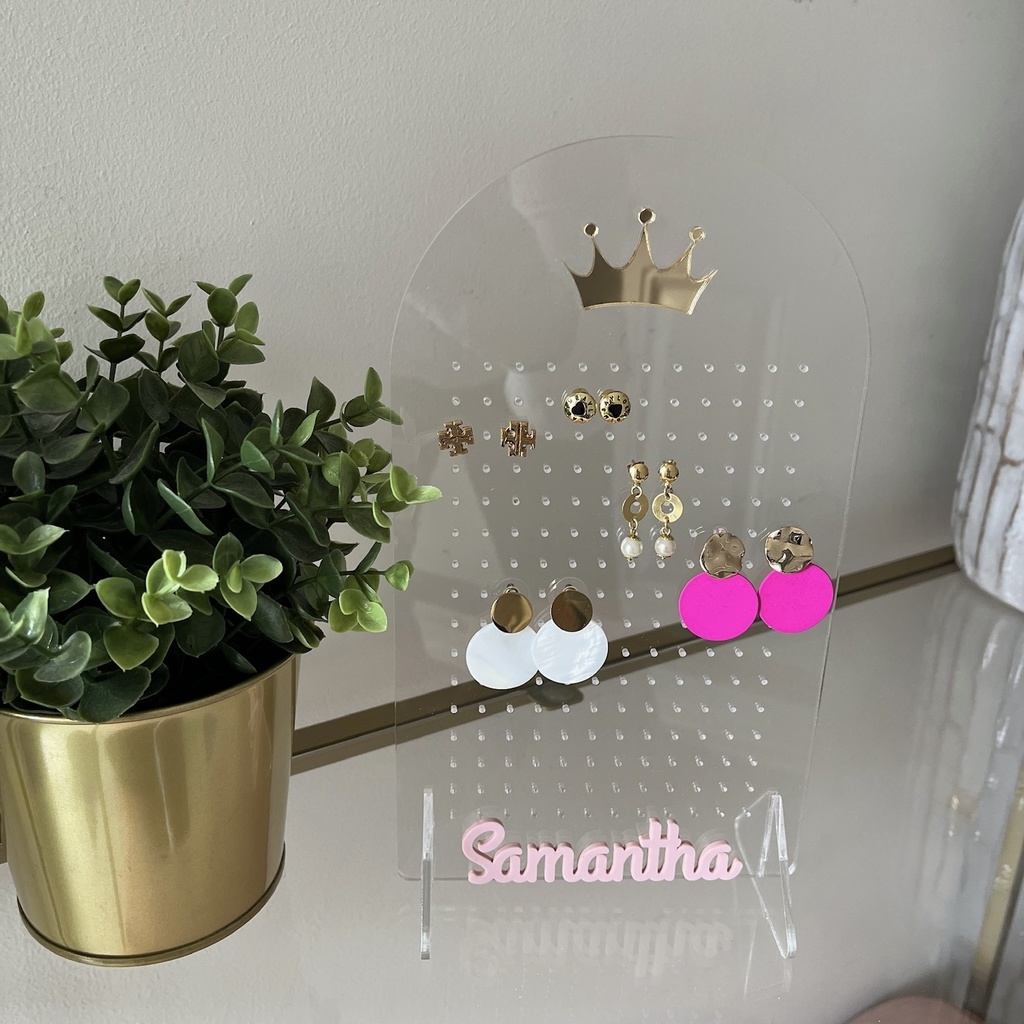 Earring and studs Organizer, Clear Acrylic Stand Display (192 Holes)