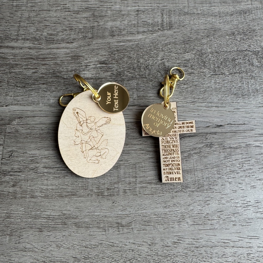 Pack of 12 -"Our Father" Cross Keychain