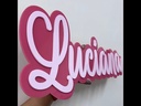 Personalized doble layer Acrylic Wall Name