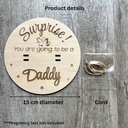 Wooden pregnancy sign annoucement