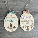 Personalized My First Easter Milestone | Baby's First Easter Keepsake | Custom wood disk | Newborn Photo Prop | Baby Shower Gift |