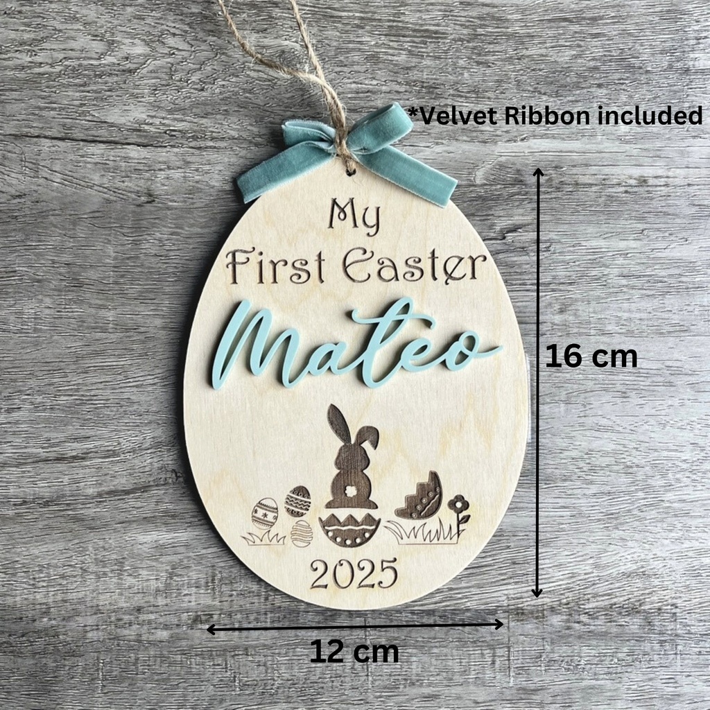 Personalized My First Easter Milestone | Baby's First Easter Keepsake | Custom wood disk | Newborn Photo Prop | Baby Shower Gift |