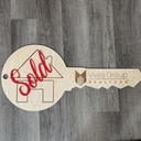 Custom Realtor Sold Key Sign | Sold Sign with Logo | Real Estate Closing Gift