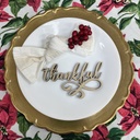 Set of 4 Wood christmas words for dinning setting