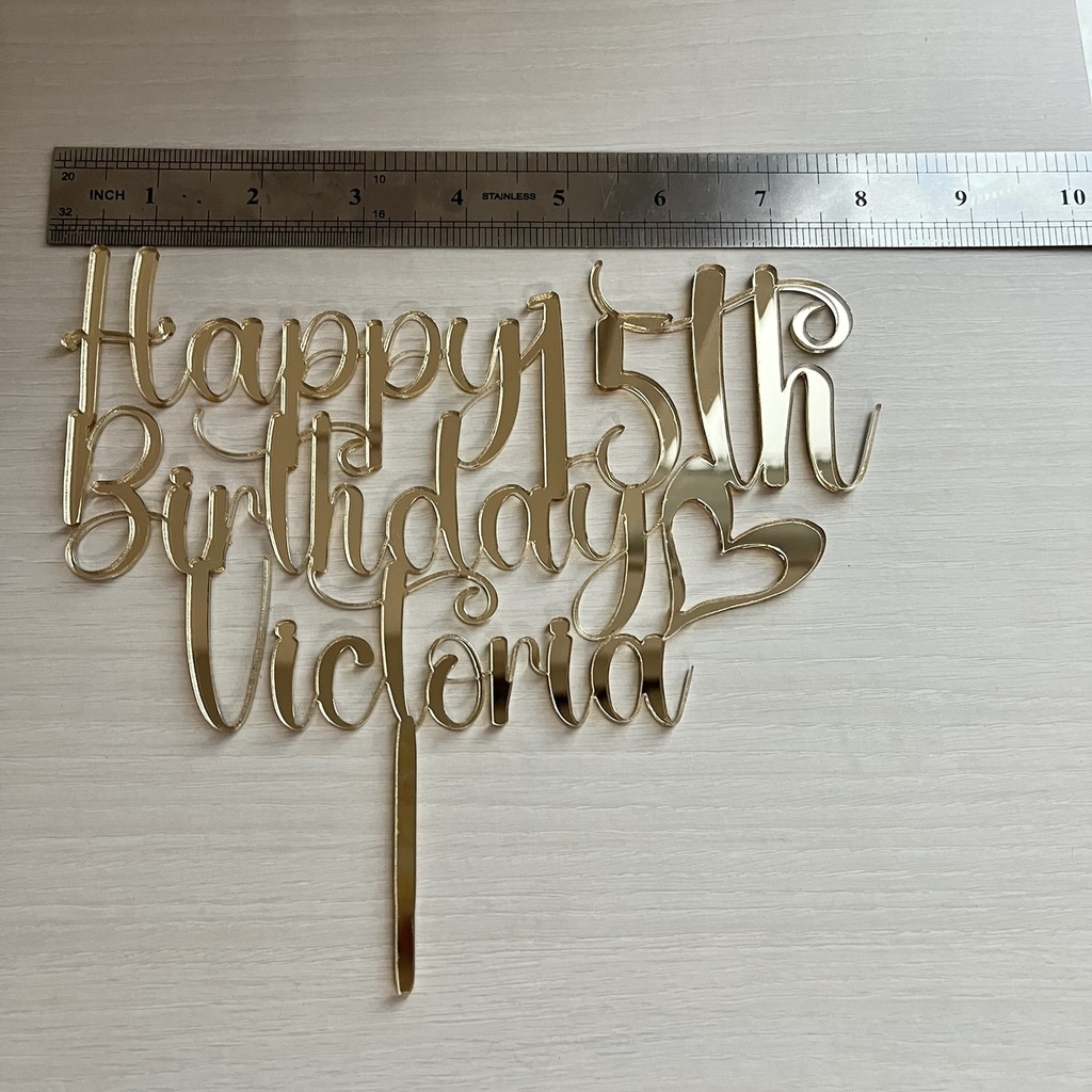 Personalized Acrylic Cake topper to enhance your decoration