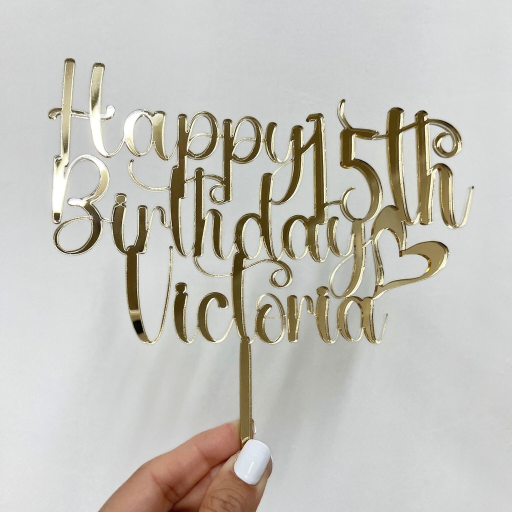 Personalized Acrylic Cake topper to enhance your decoration