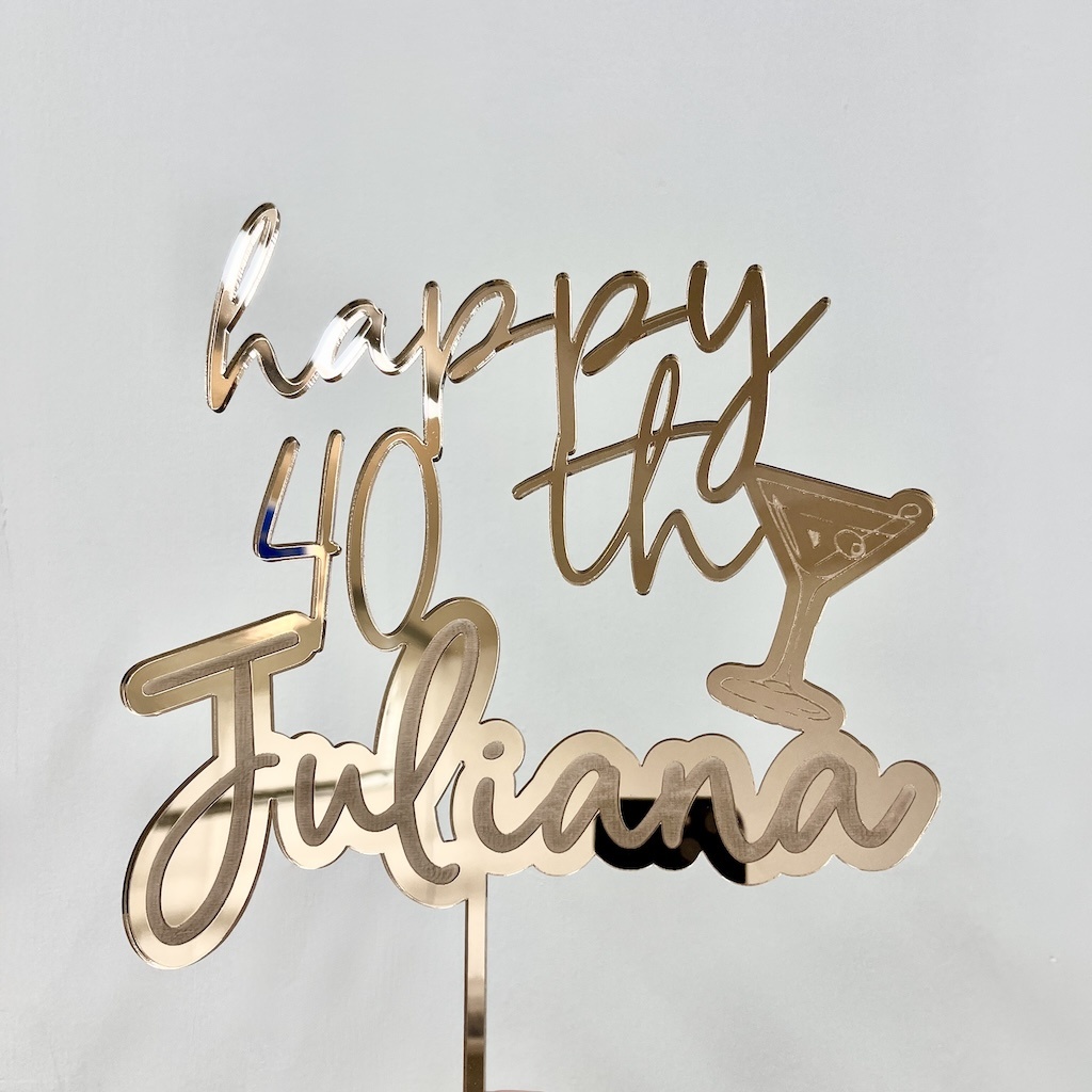 Personalized Acrylic Cake topper to enhance your decoration