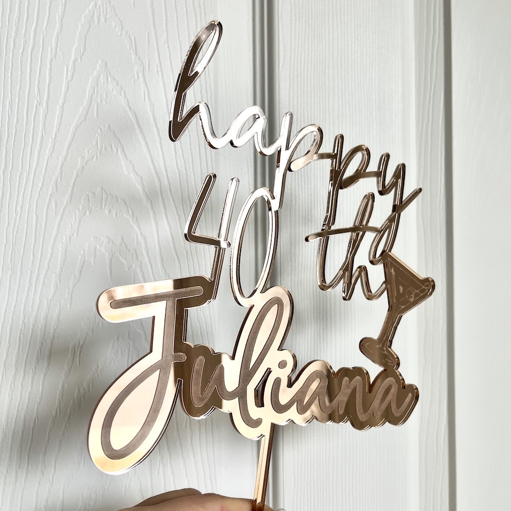 Personalized Acrylic Cake topper to enhance your decoration