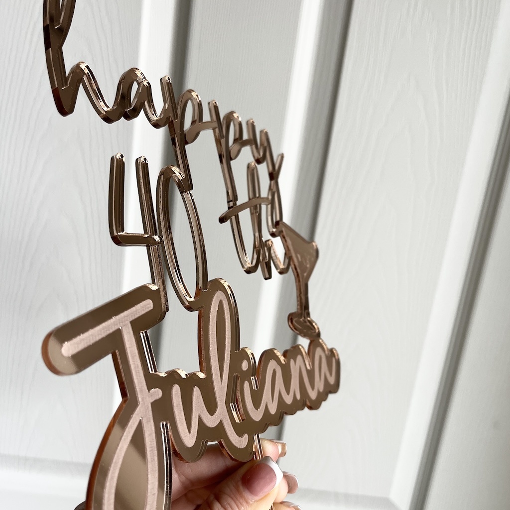 Personalized Acrylic Cake topper to enhance your decoration