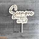Custom Wood Laser engrave and Cut Cake Topper