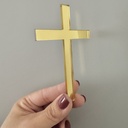 Pack of 10-Mirror Acrylic Cross Cake Topper for Every Special Occasion
