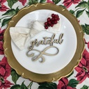 Set of 4 Wood christmas words for dinning setting
