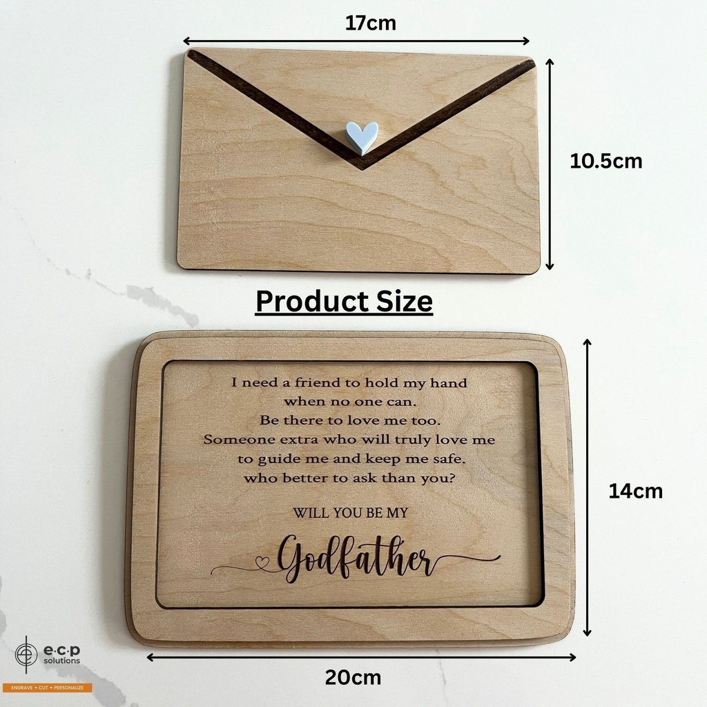 Wood and Engrave Godparents Proposal