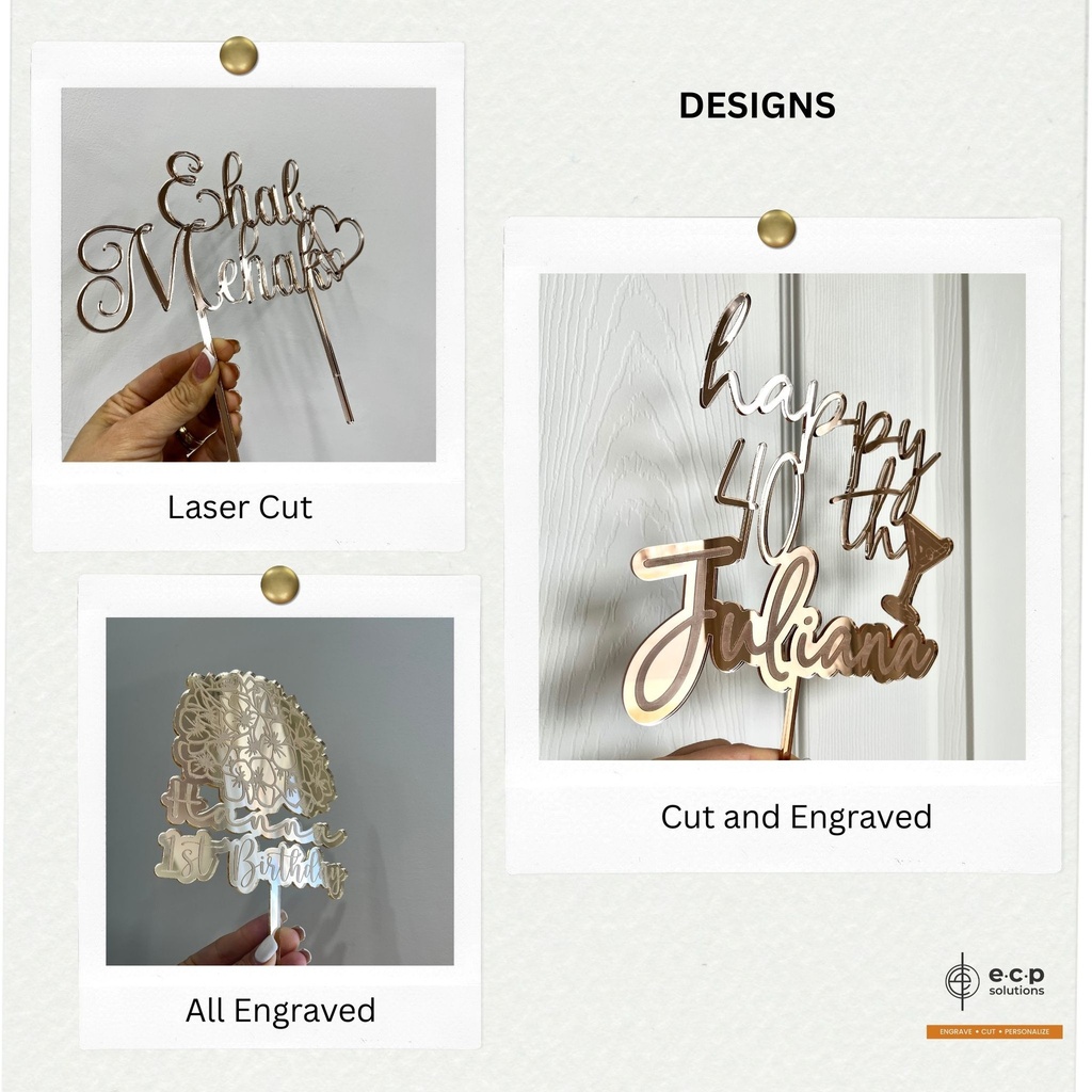 Personalized Acrylic Cake Topper