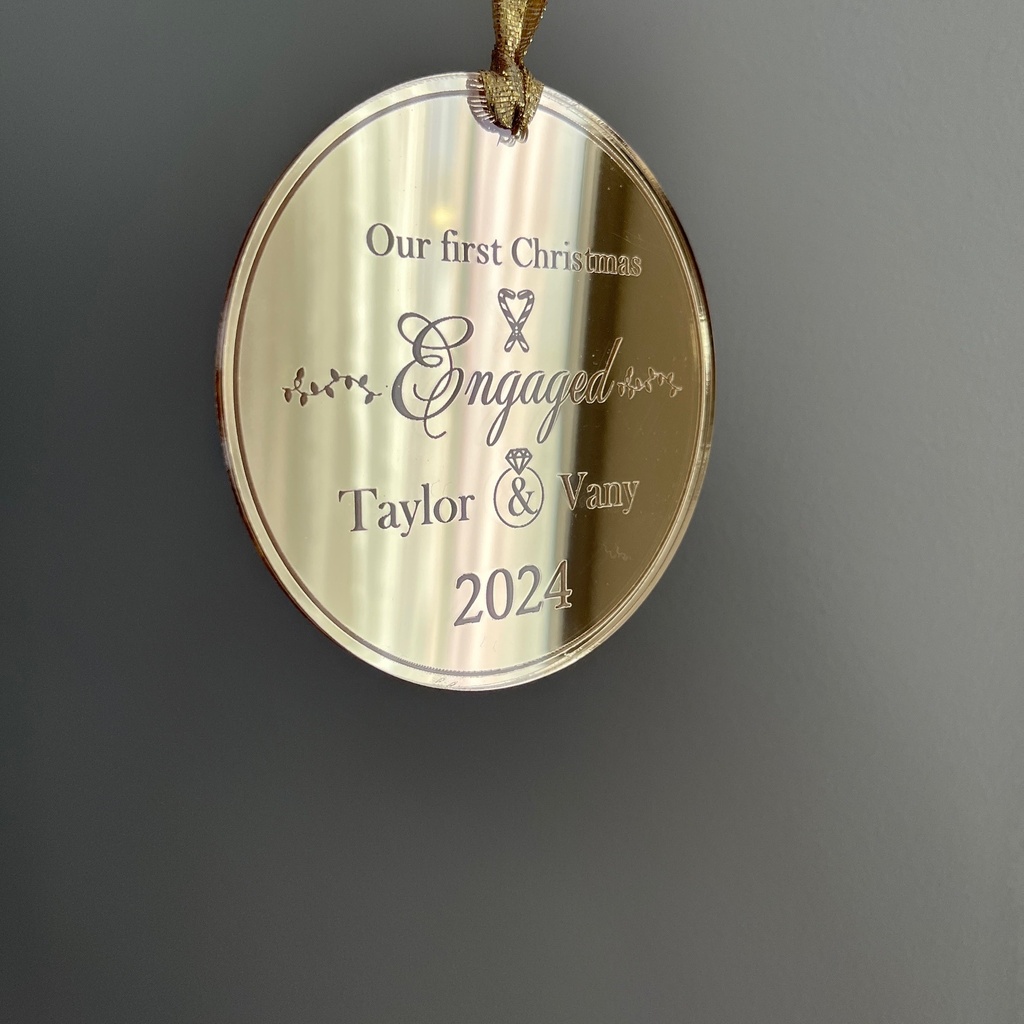 Personalized Engagement’s First Christmas Ornament