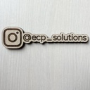 Business Watermark | Custom Wood and engraved Branding Social media Tag