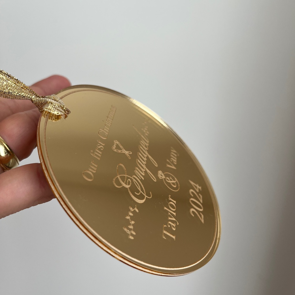 Personalized Engagement’s First Christmas Ornament