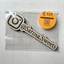 Business Watermark | Custom Wood and engraved Branding Social media Tag