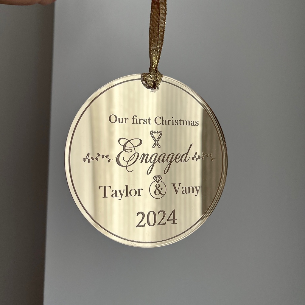 Personalized Engagement’s First Christmas Ornament