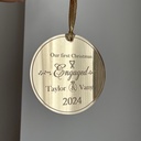 Personalized Engagement’s First Christmas Ornament
