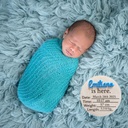 Wood and Acrylic Personalized newborn announcement Sign | Baby info engraved | Wooden Birth Sign