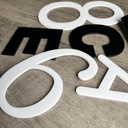Acrylic House Number Sign | Floating Address Sign | Black or White Acrylic