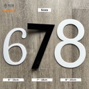 3mm Black or White Adhesive custom acrylic number | Laser cut Acrylic
