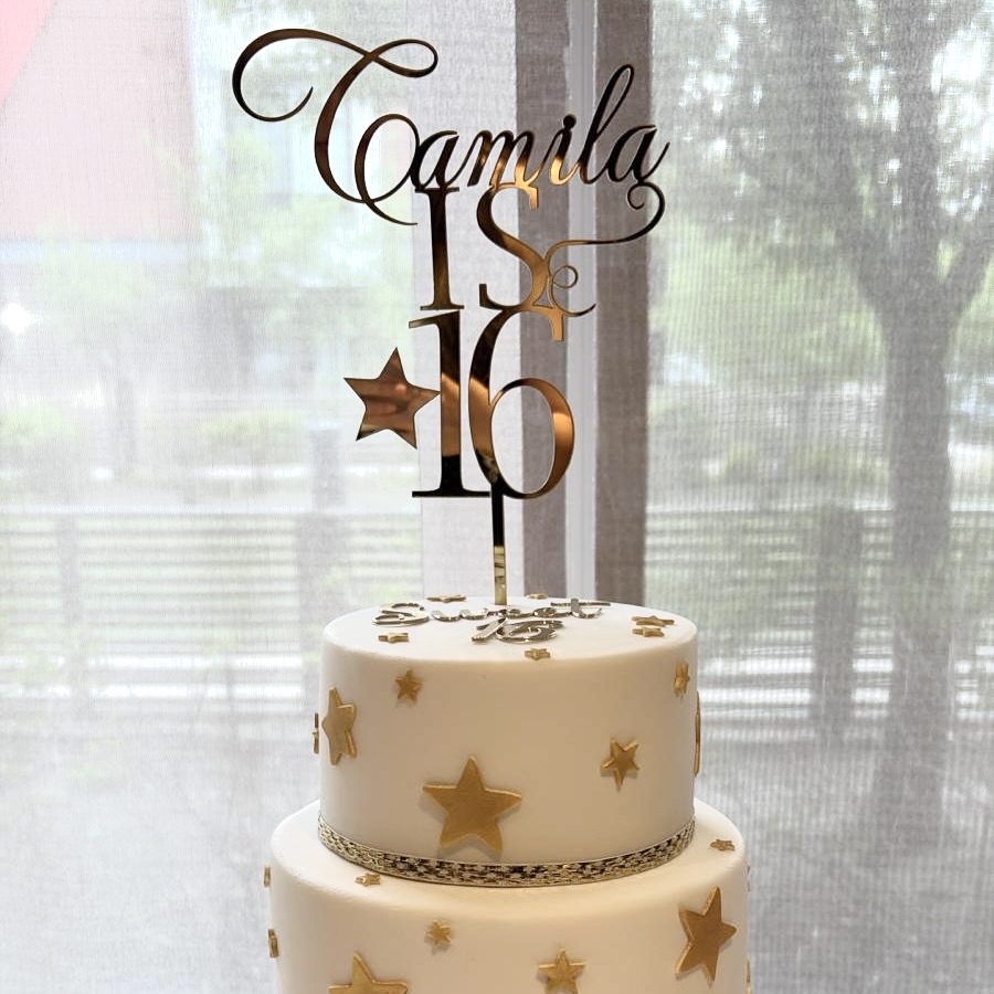 Acrylic Cake Topper Personalized | Custom Wedding, Birthday topper | Decor Birthday Party