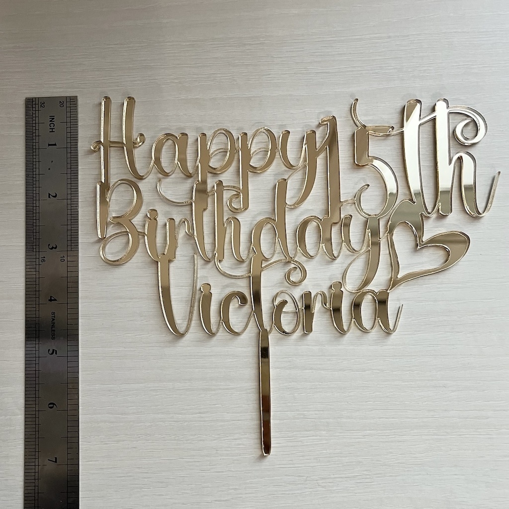 Acrylic Cake Topper Personalized | Custom Wedding, Birthday topper | Decor Birthday Party