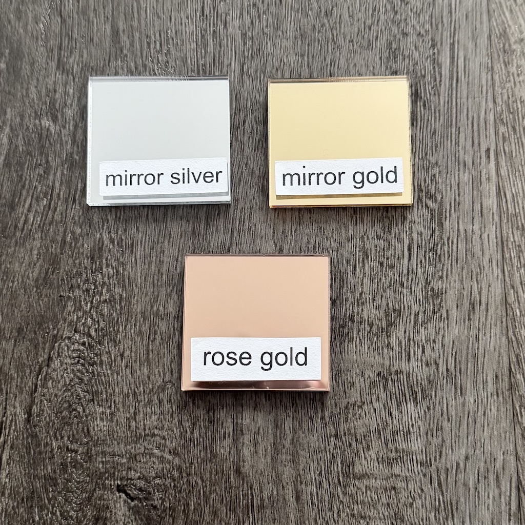 Adhesive Mirror Acrylic Letters & Numbers–Custom Name Sign |Laser Cut Alphabet