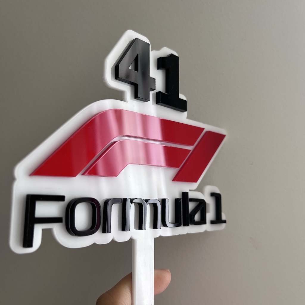 Custom Double Layer Acrylic cake topper