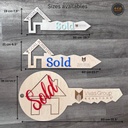 Custom Realtor Sold Key Sign | Sold Sign with Logo | Real Estate Closing Gift