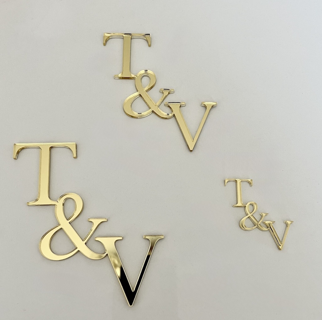 Initials Cake Charm |Monogram Cake topper |Custom Cake topper