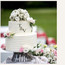 Initials Cake Charm |Monogram Cake topper |Custom Cake topper