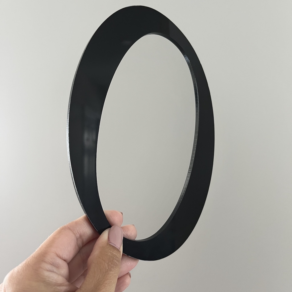 Acrylic House Number Sign | Floating Address Sign | Black or White Acrylic