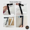 Acrylic House Number Sign | Floating Address Sign | Black or White Acrylic