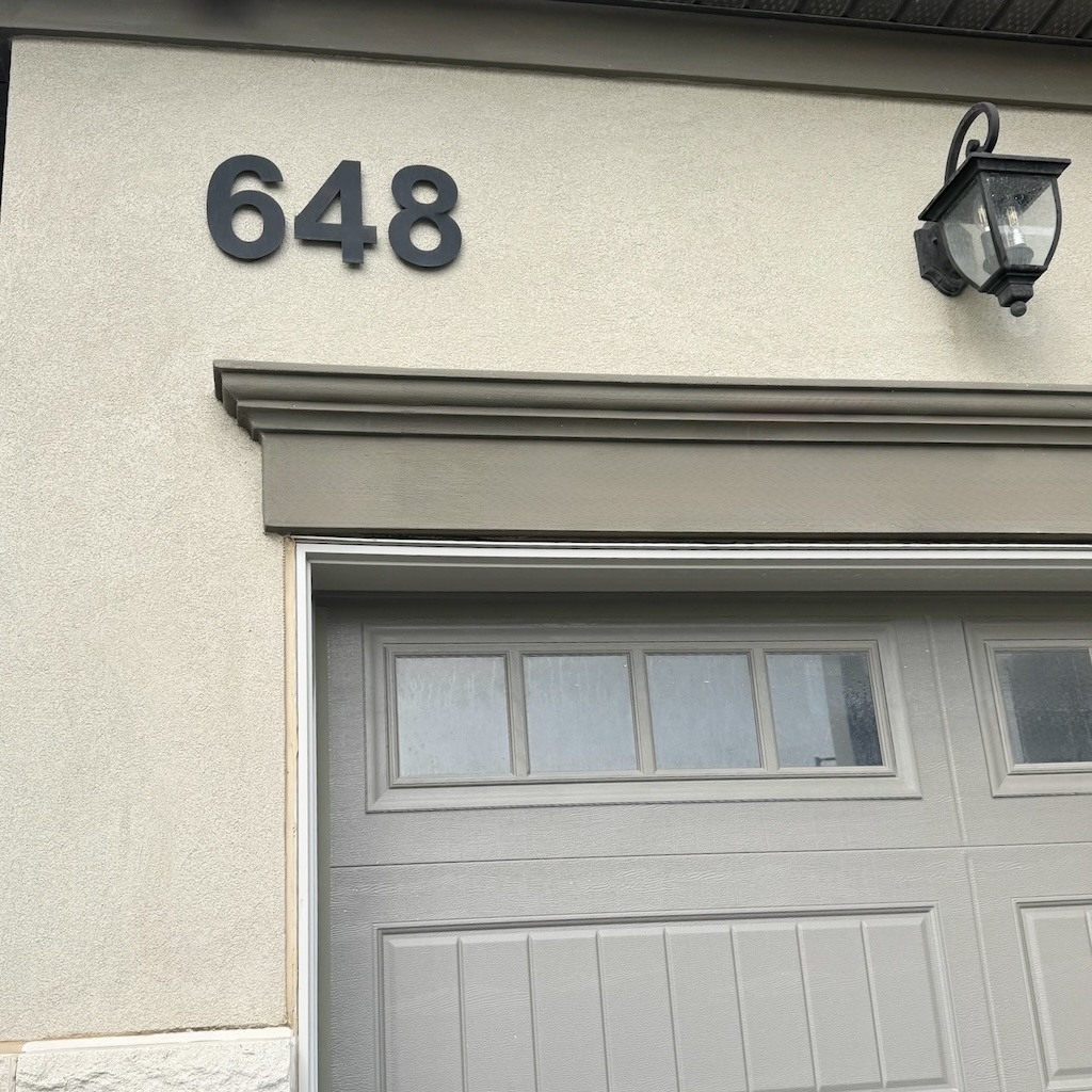 Acrylic House Number Sign | Floating Address Sign | Black or White Acrylic