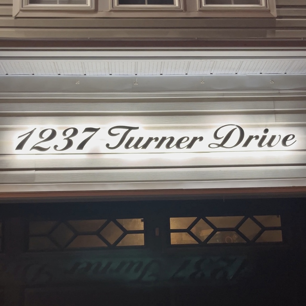 Custom acrylic backlit address sign